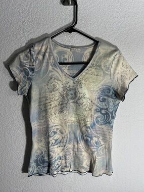 Xcit USA Pink Y2K Studded Top Size Small Fairy Grunge Made in the USA